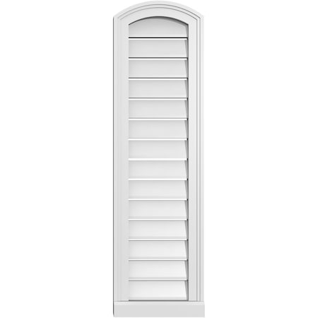 Ekena Millwork Arch Top Surface Mount PVC Gable Vent w/ 2"W x 2"P Brickmould Sill Frame, 12"W x 40"H GVPAR12X4003SN